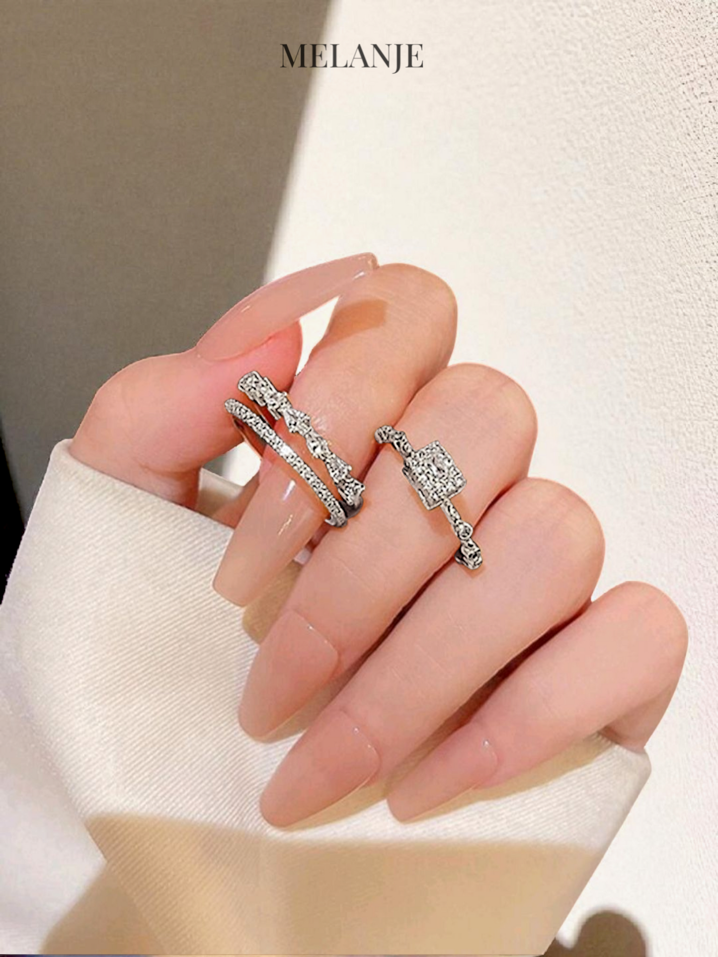 Two-Piece Silver Stackable Ring Set