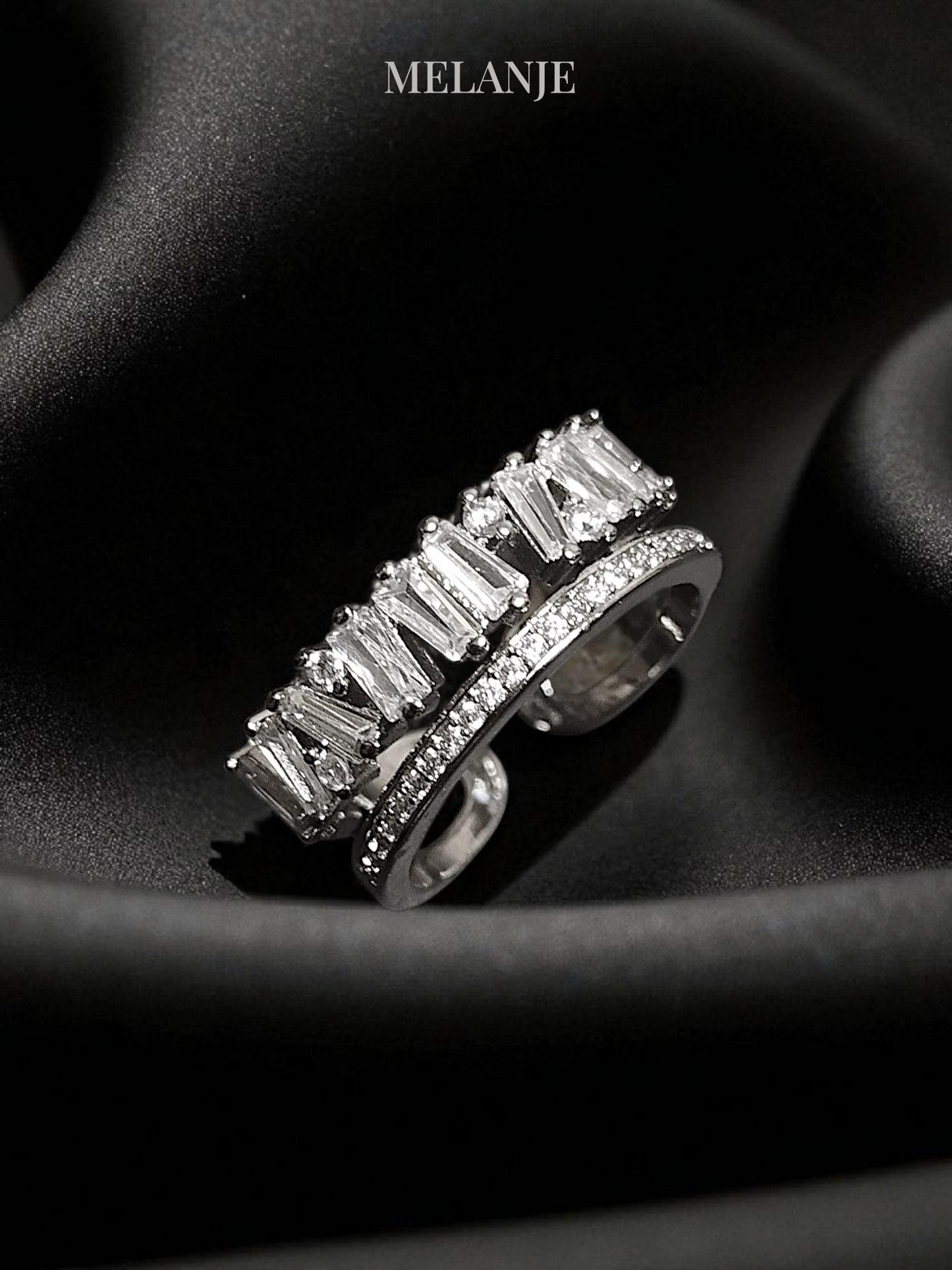 Micro-Inlaid Zirconia Double-Layer Asymmetric Adjustable Ring