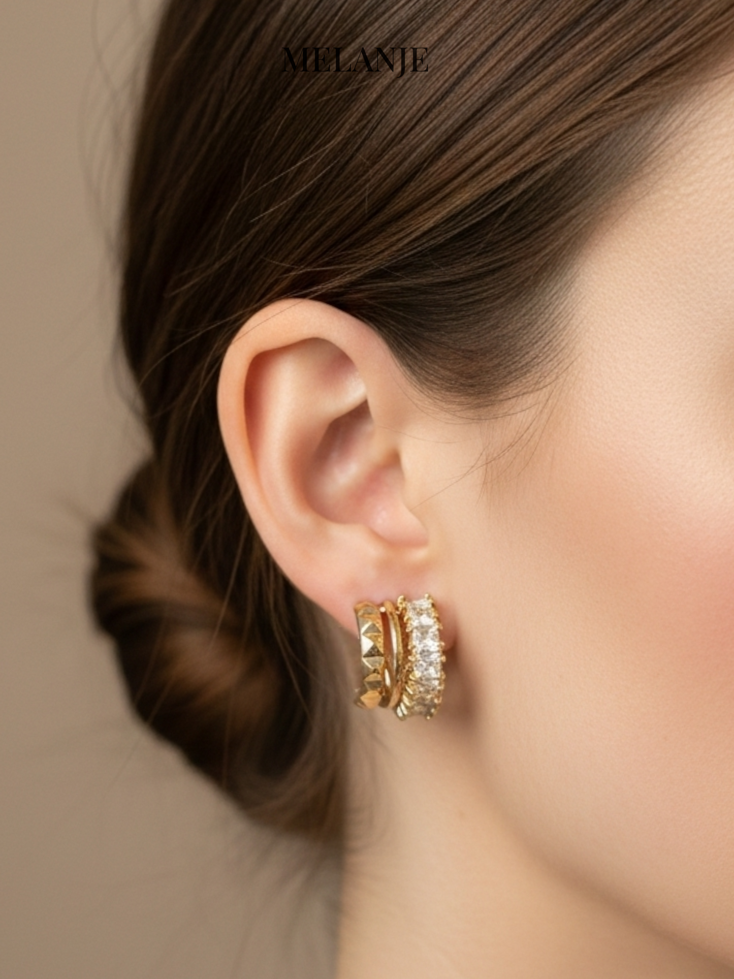 Sterling Silver & Gold Plated Open Hoop Statement Earrings