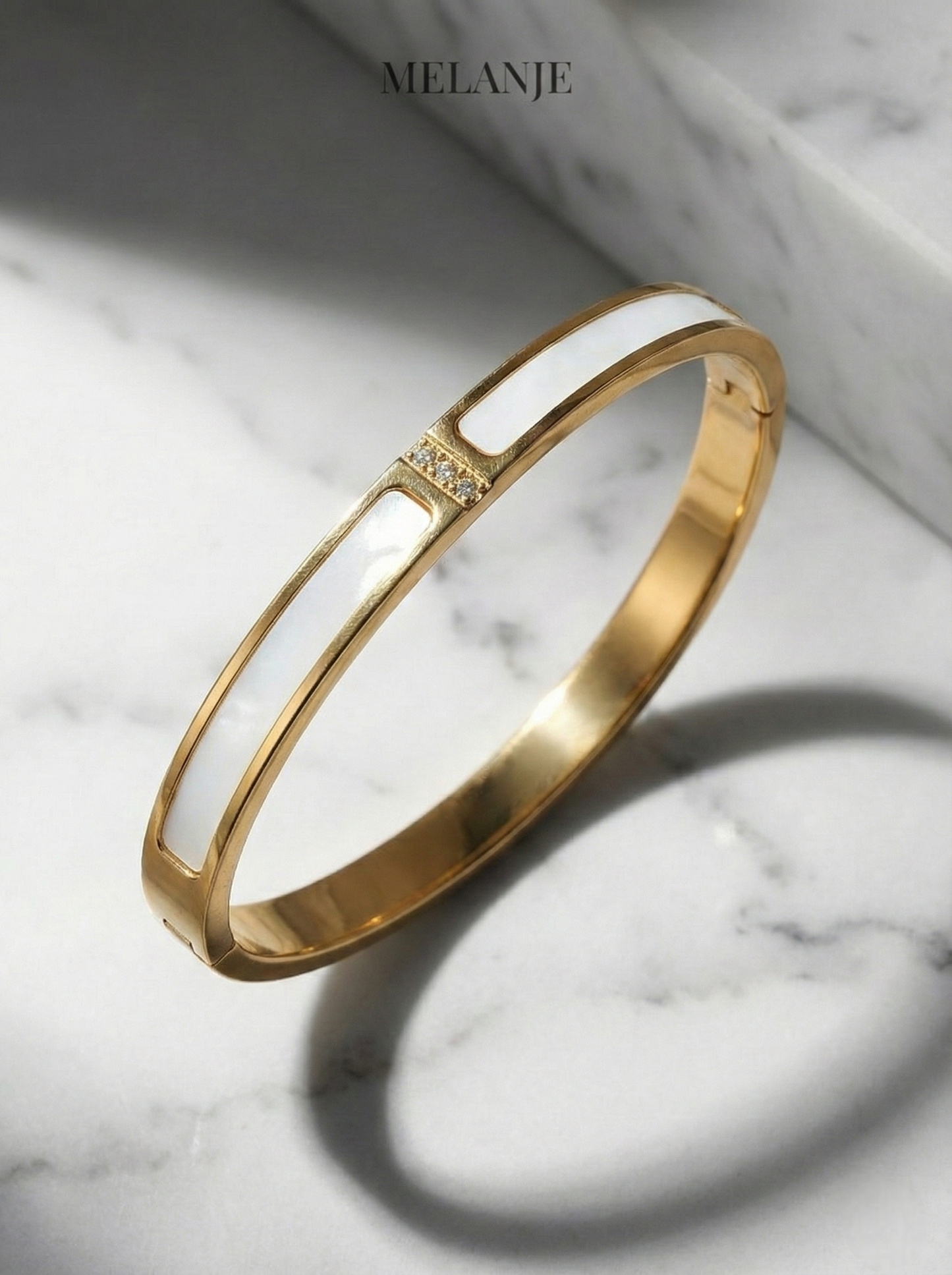 Marble Detailing Statement Cuff Bracelet