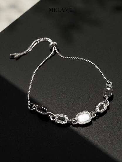 Square Cut Adjustable Statement Bracelet