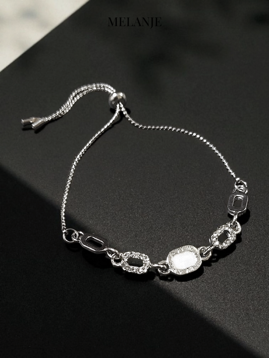 Square Cut Adjustable Statement Bracelet