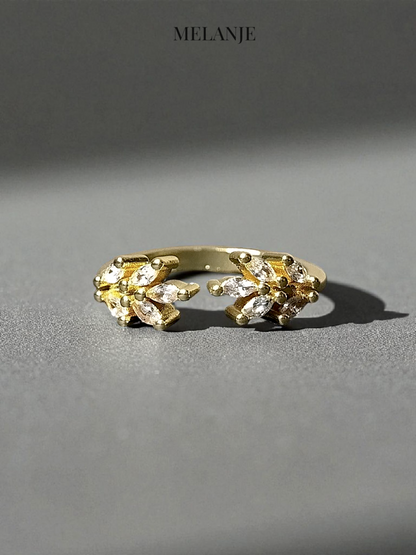 2-Piece Stackable Branch & Leaf Ring Set