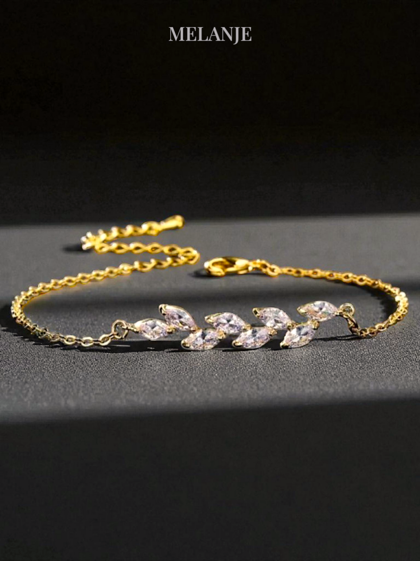 Minimal Leaf-Inspired Adjustable Bracelet