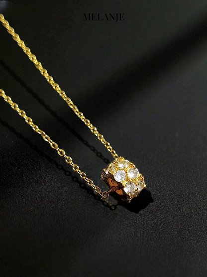 Double Layered Round Ring Pendant Necklace