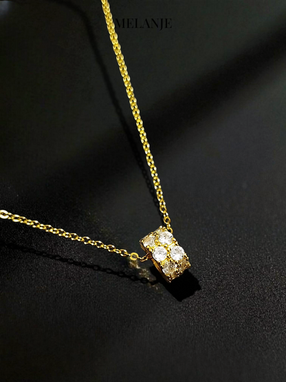 Double Layered Round Ring Pendant Necklace