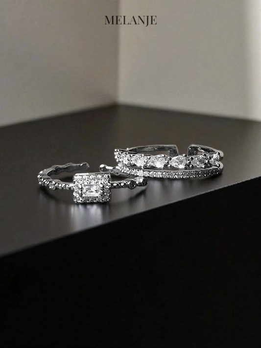 Two-Piece Silver Stackable Ring Set