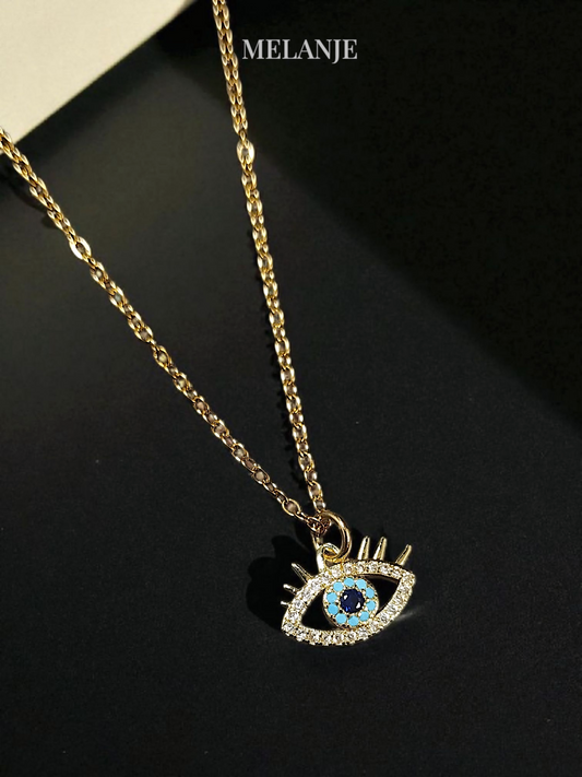 Center Eye Charm Minimal Necklace