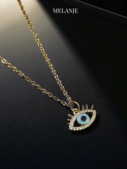 Center Eye Charm Minimal Necklace