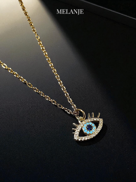 Center Eye Charm Minimal Necklace