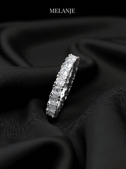 Round Cubic Zirconia Minimal Band Ring