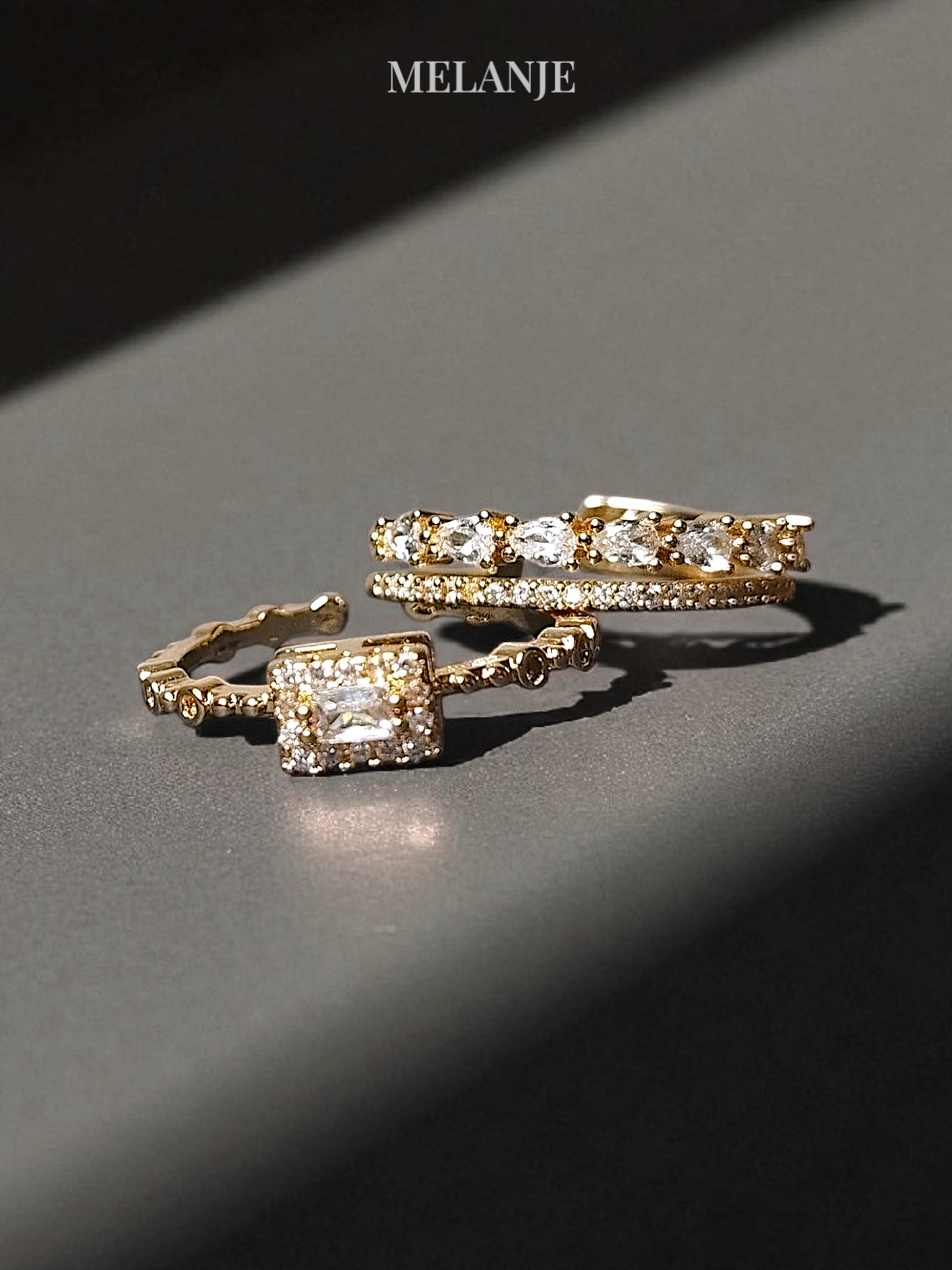 Two-Piece Gold Stackable Ring Set