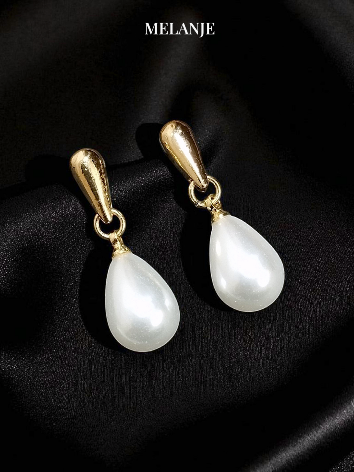 Faux Pearl Drop Statement Earrings