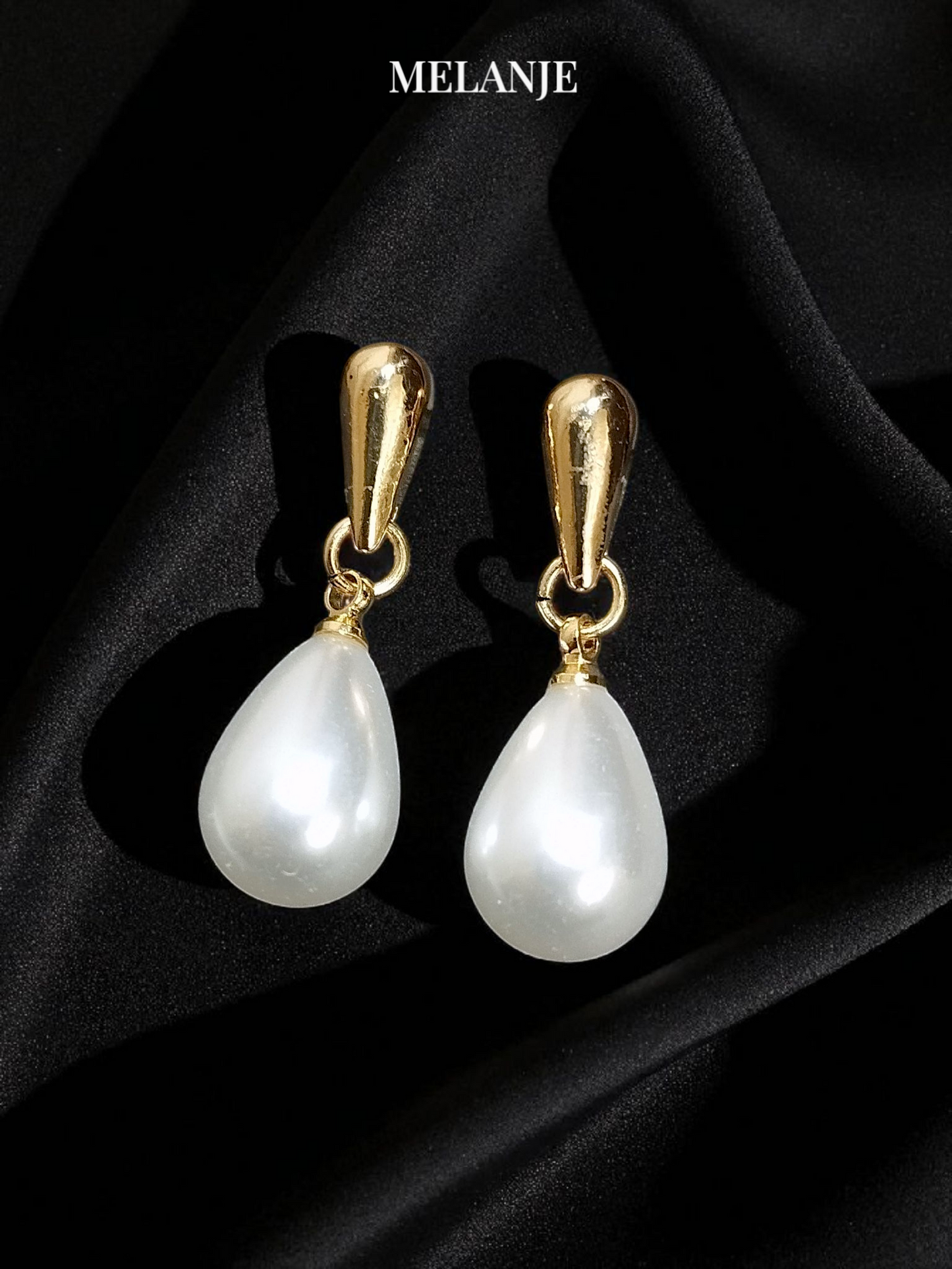 Faux Pearl Drop Statement Earrings