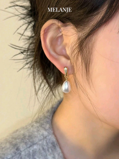 Faux Pearl Drop Statement Earrings