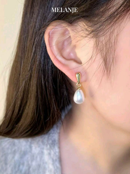 Faux Pearl Drop Statement Earrings