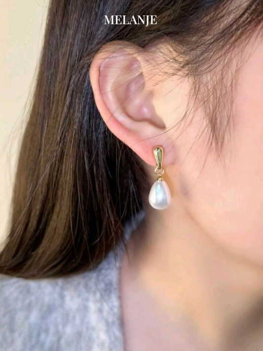 Faux Pearl Drop Statement Earrings
