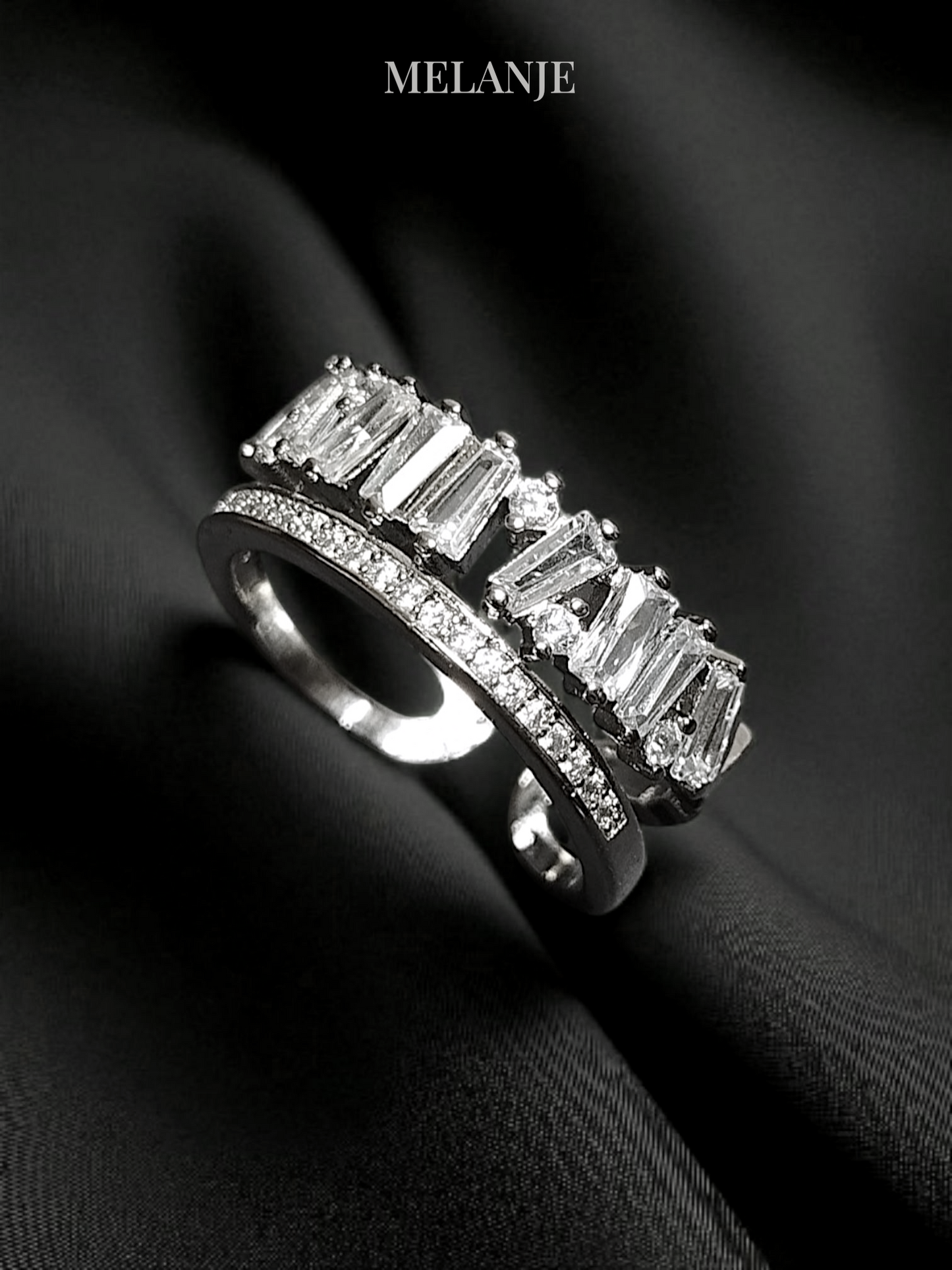 Micro-Inlaid Zirconia Double-Layer Asymmetric Adjustable Ring