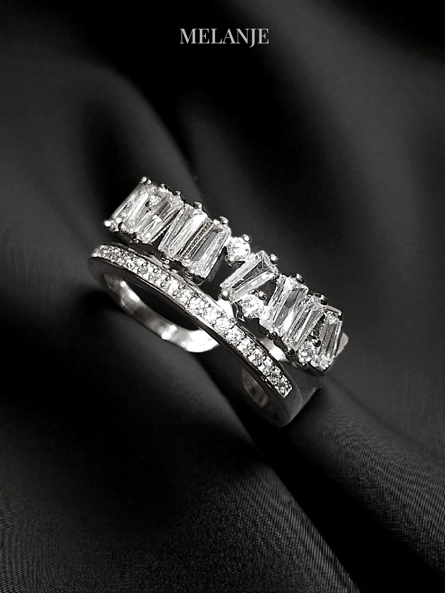 Micro-Inlaid Zirconia Double-Layer Asymmetric Adjustable Ring